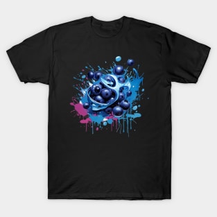 Juicy Blueberry Fruit Summer Splash T-Shirt